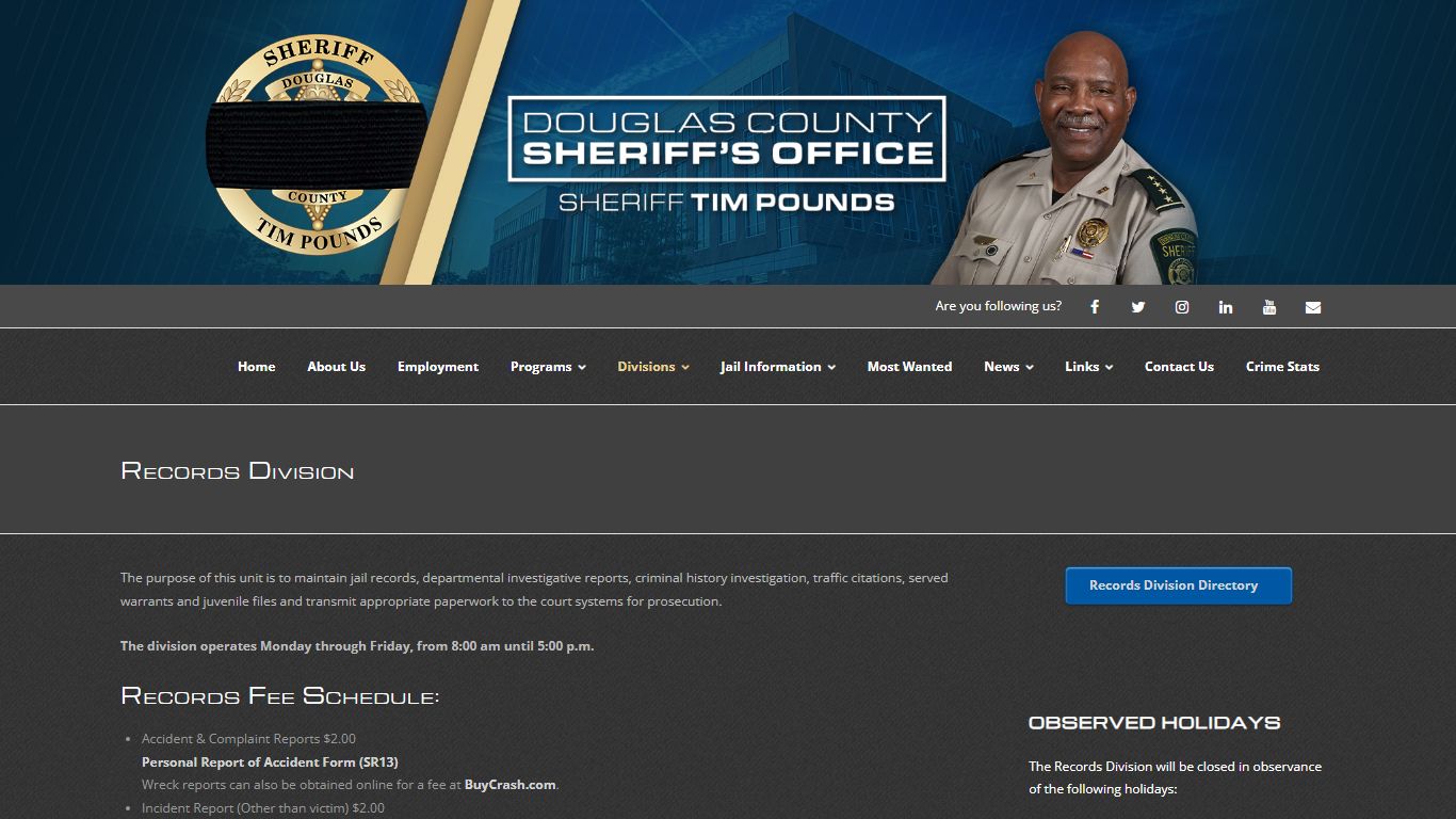 Records Division – Douglas County Sheriff's Office (GA)